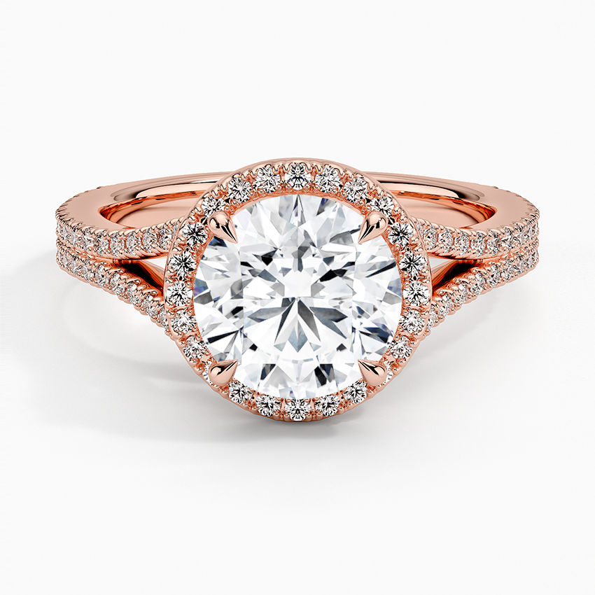 2,50 Karat Halo Tasarım Tektaş Laboratuvar Pırlanta Yüzük 18K -Aurelia - Bold Diamonds