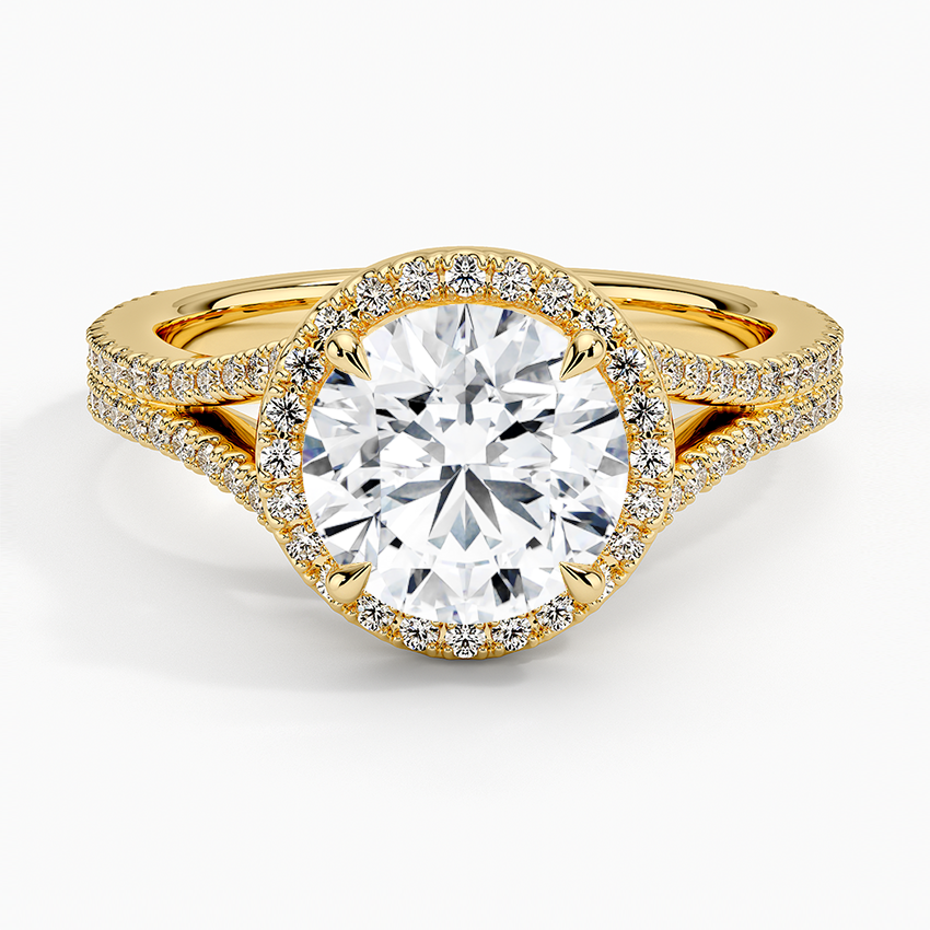 2,50 Karat Halo Tasarım Tektaş Laboratuvar Pırlanta Yüzük 18K -Aurelia - Bold Diamonds