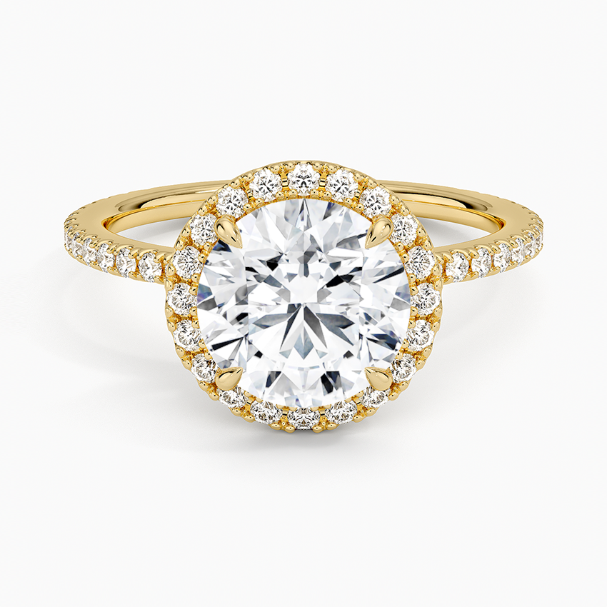 2,50 Karat Halo Tasarım Tektaş Laboratuvar Pırlanta Yüzük 18K -Celestia - Bold Diamonds