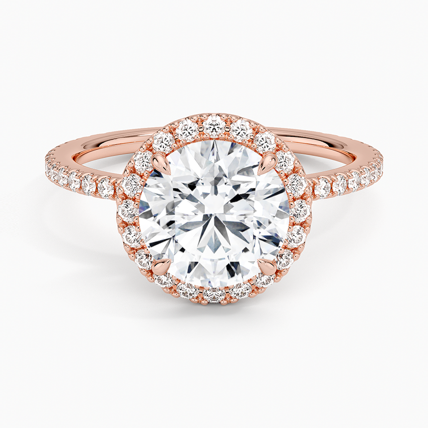 2,50 Karat Halo Tasarım Tektaş Laboratuvar Pırlanta Yüzük 18K -Celestia - Bold Diamonds