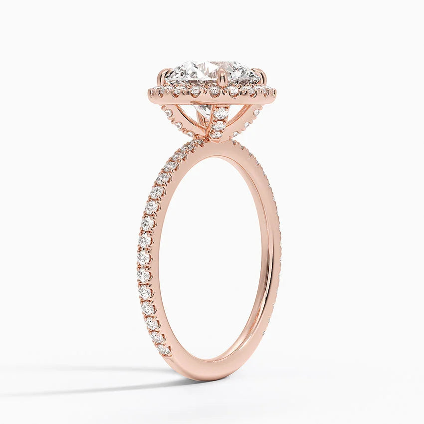 2,50 Karat Halo Tasarım Tektaş Laboratuvar Pırlanta Yüzük 18K -Celestia - Bold Diamonds