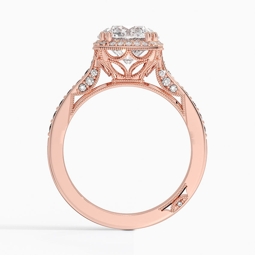 2.50 Karat Halo Tasarım Tektaş Laboratuvar Pırlanta Yüzük 18K -Clarella - Bold Diamonds