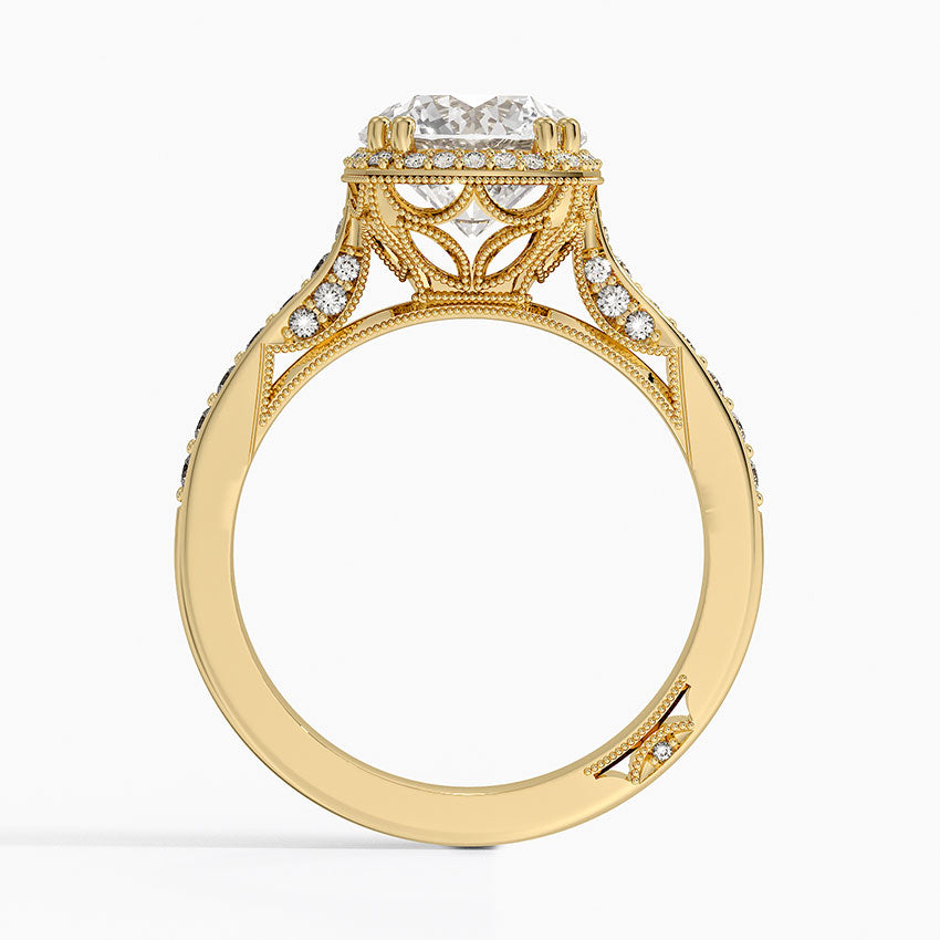 2.50 Karat Halo Tasarım Tektaş Laboratuvar Pırlanta Yüzük 18K -Clarella - Bold Diamonds