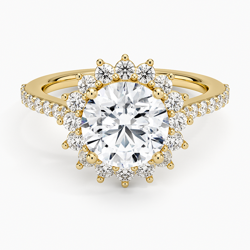 2,50 Karat Halo Tasarım Tektaş Laboratuvar Pırlanta Yüzük 18K -Seraphina - Bold Diamonds