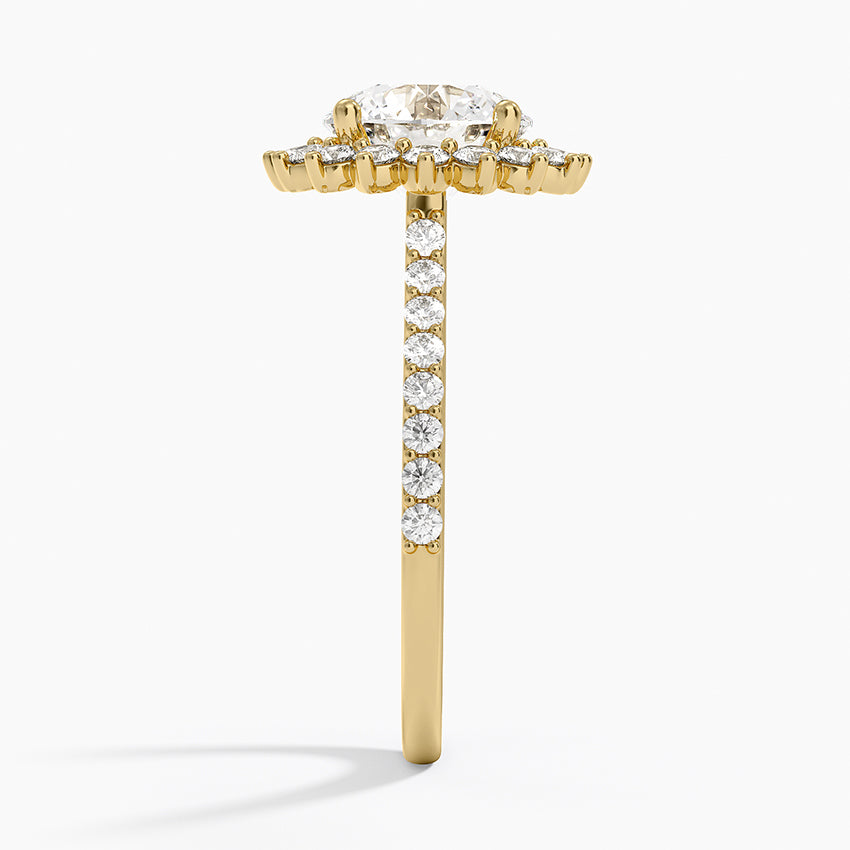 2,50 Karat Halo Tasarım Tektaş Laboratuvar Pırlanta Yüzük 18K -Seraphina - Bold Diamonds