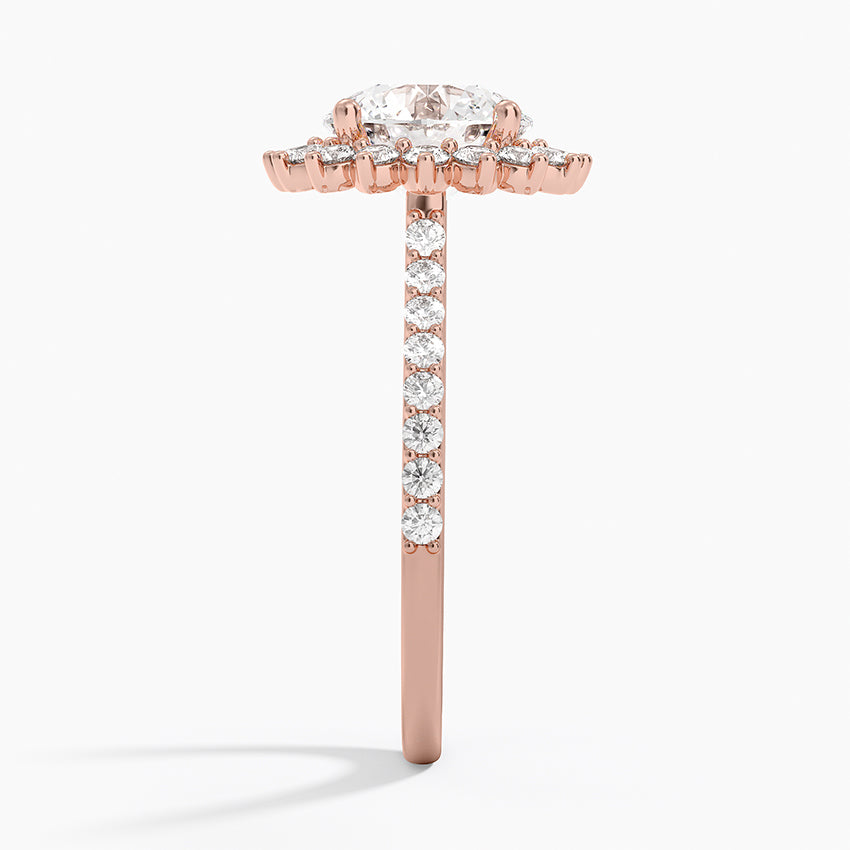 2,50 Karat Halo Tasarım Tektaş Laboratuvar Pırlanta Yüzük 18K -Seraphina - Bold Diamonds