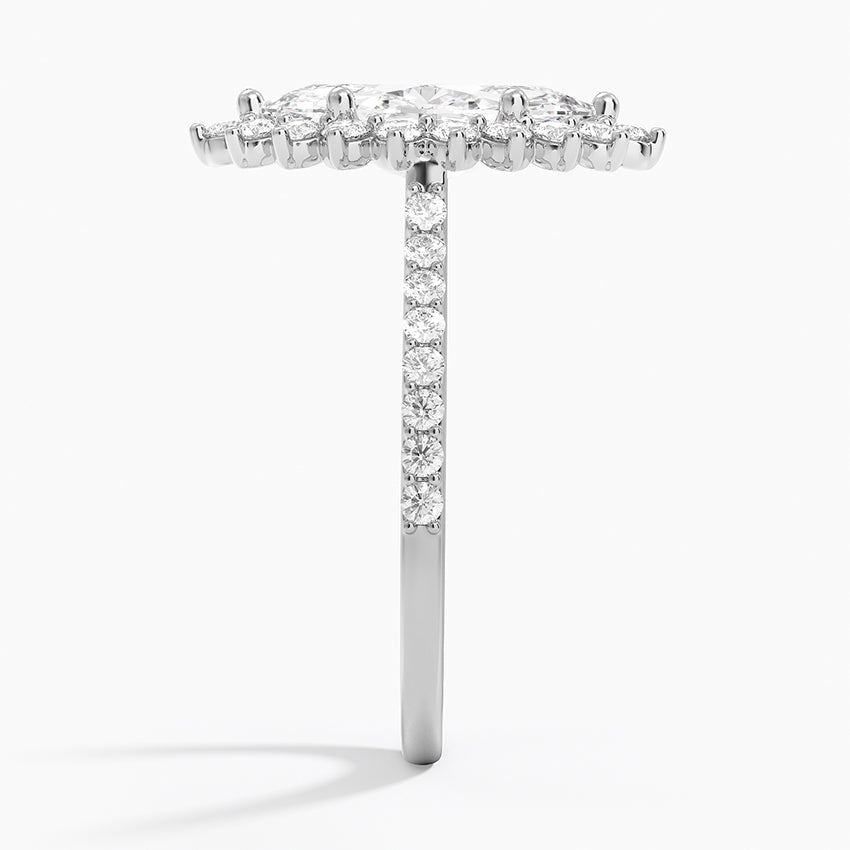 2,50 Karat Marquise Halo Tasarım Tektaş Laboratuvar Pırlanta Yüzük 18K -Seraphina - Bold Diamonds