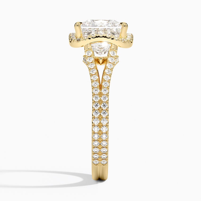 2,50 Karat Prenses Halo Tasarım Tektaş Laboratuvar Pırlanta Yüzük 18K - Aurelia - Bold Diamonds