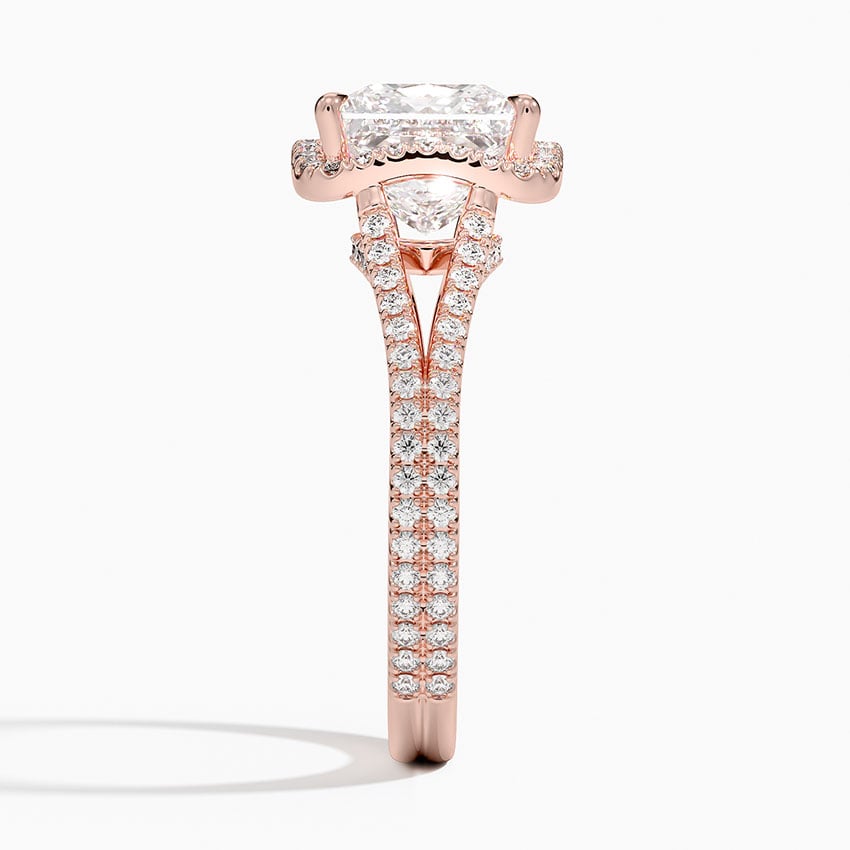 2,50 Karat Prenses Halo Tasarım Tektaş Laboratuvar Pırlanta Yüzük 18K - Aurelia - Bold Diamonds