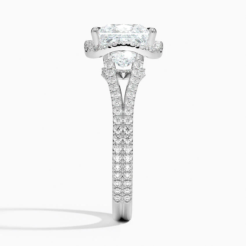 2,50 Karat Prenses Halo Tasarım Tektaş Laboratuvar Pırlanta Yüzük 18K - Aurelia - Bold Diamonds