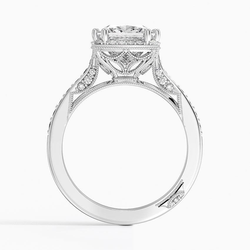 2.50 Karat Prenses Halo Tasarım Tektaş Laboratuvar Pırlanta Yüzük 18K -Clarella - Bold Diamonds