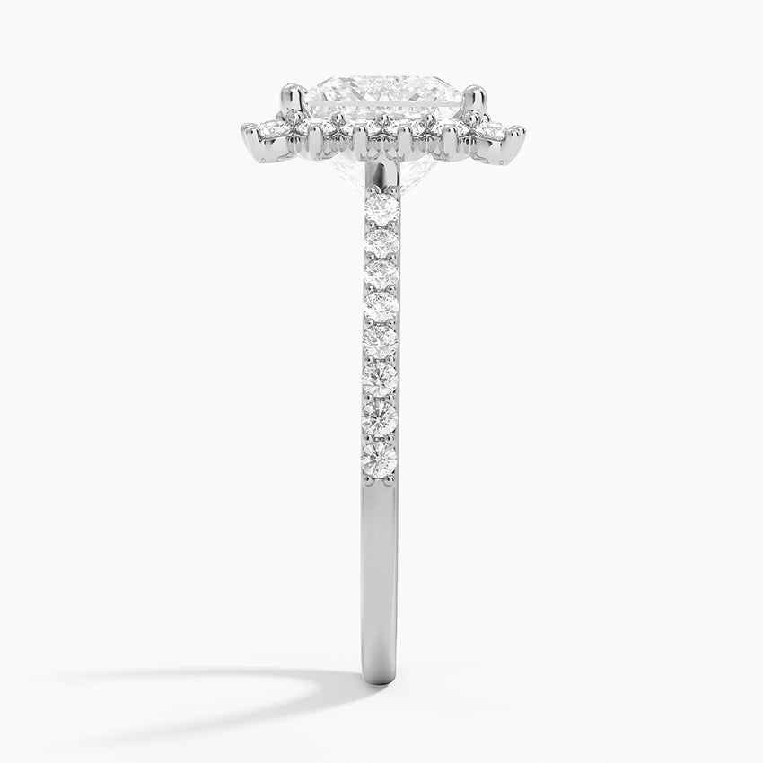 2,50 Karat Princess Halo Tasarım Tektaş Laboratuvar Pırlanta Yüzük 18K -Seraphina - Bold Diamonds