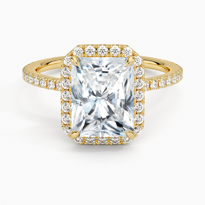 2,50 Karat Radiant Halo Tasarım Tektaş Laboratuvar Pırlanta Yüzük 18K -Celestia - Bold Diamonds