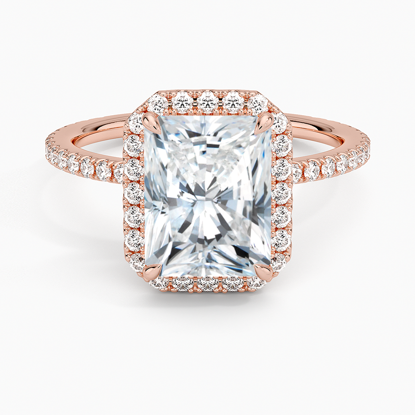 2,50 Karat Radiant Halo Tasarım Tektaş Laboratuvar Pırlanta Yüzük 18K -Celestia - Bold Diamonds