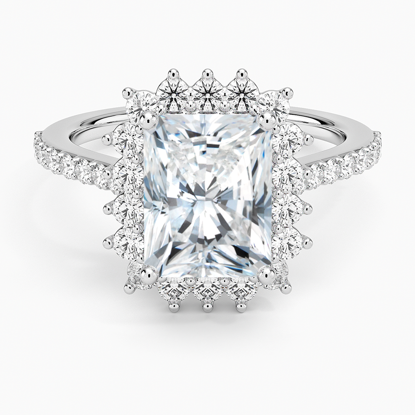 2,50 Karat Radiant Halo Tasarım Tektaş Laboratuvar Pırlanta Yüzük 18K -Seraphina - Bold Diamonds