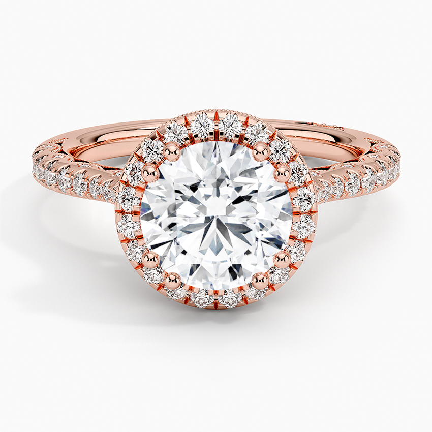 2.60 Karat Halo Tasarım Tektaş Laboratuvar Pırlanta Yüzük 18K -Florina - Bold Diamonds