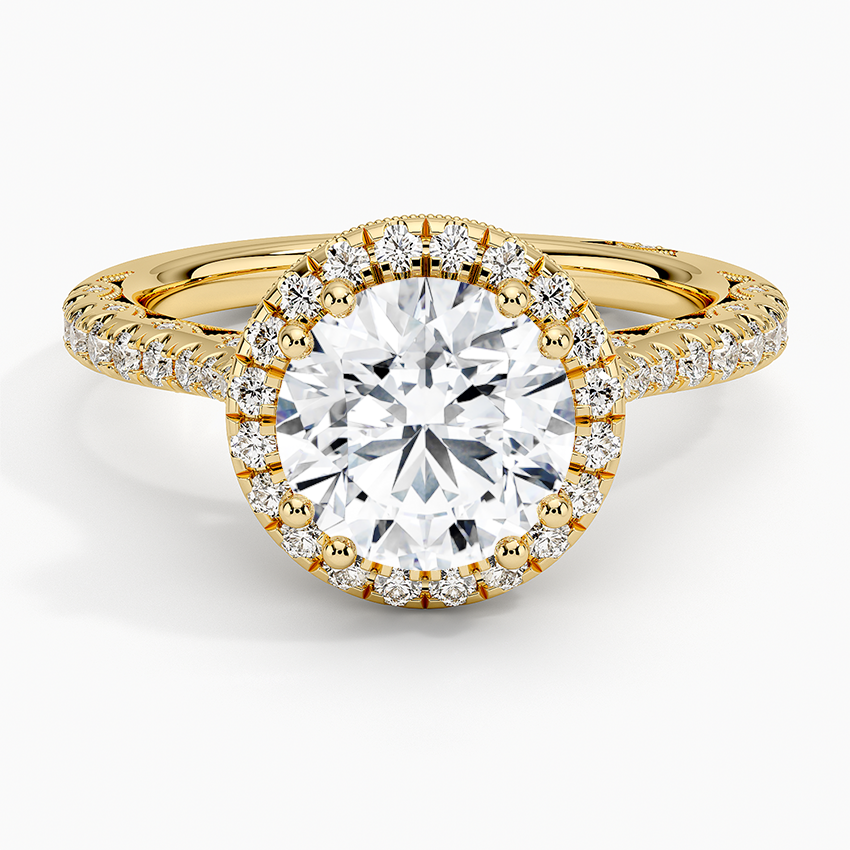 2.60 Karat Halo Tasarım Tektaş Laboratuvar Pırlanta Yüzük 18K -Florina - Bold Diamonds