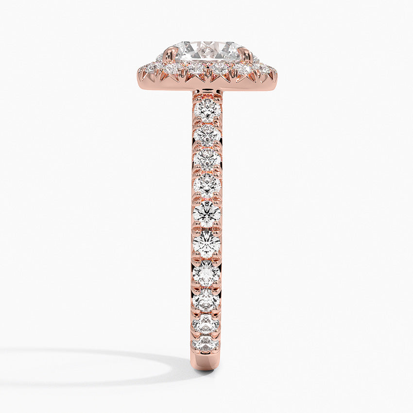 2.80 Karat Halo Tasarım Tektaş Laboratuvar Pırlanta Yüzük 18k -Ornara - Bold Diamonds