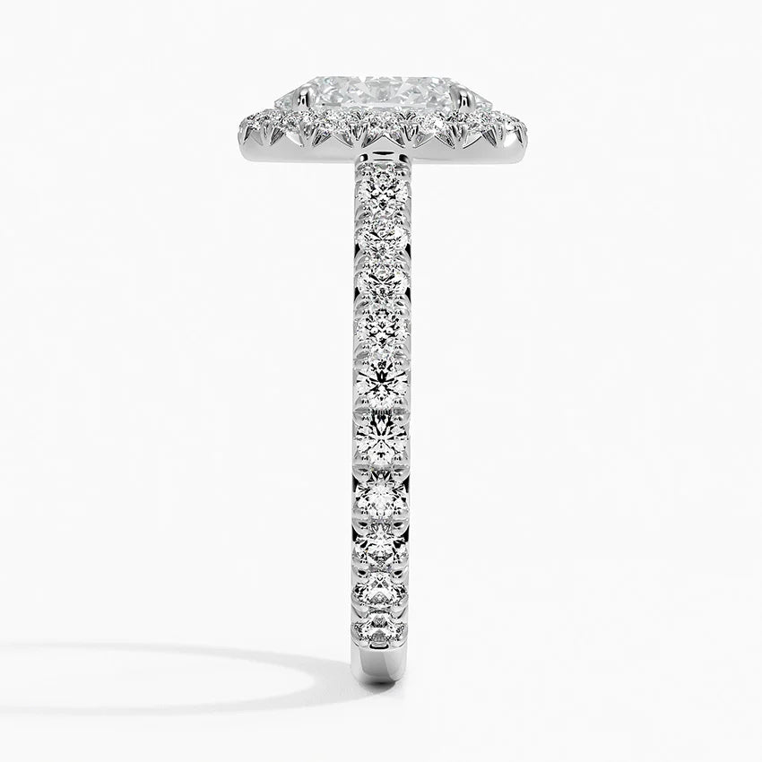 2.80 Karat Oval Halo Tasarım Tektaş Laboratuvar Pırlanta Yüzük 18k -Ornara - Bold Diamonds