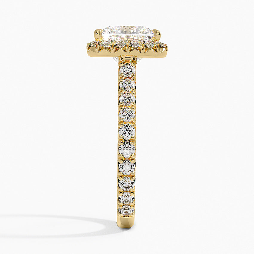 2.80 Karat Prenses Halo Tasarım Tektaş Laboratuvar Pırlanta Yüzük 18k -Ornara - Bold Diamonds