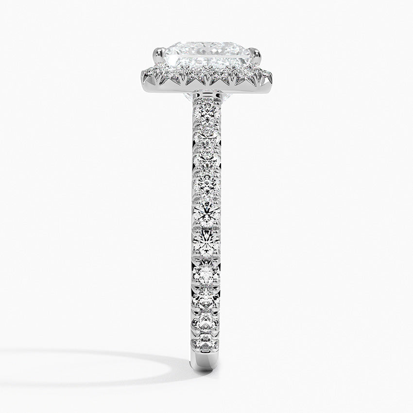 2.80 Karat Prenses Halo Tasarım Tektaş Laboratuvar Pırlanta Yüzük 18k -Ornara - Bold Diamonds