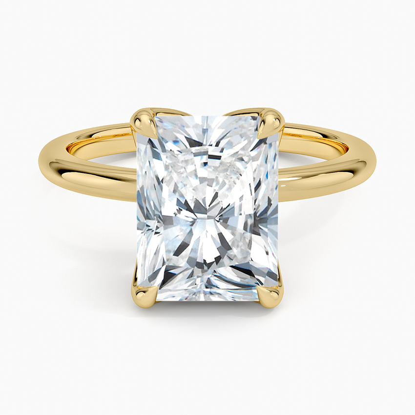 3.00 Karat F-VS Radiant Tektaş Laboratuvar Pırlanta Yüzük 18K - Bold Diamonds