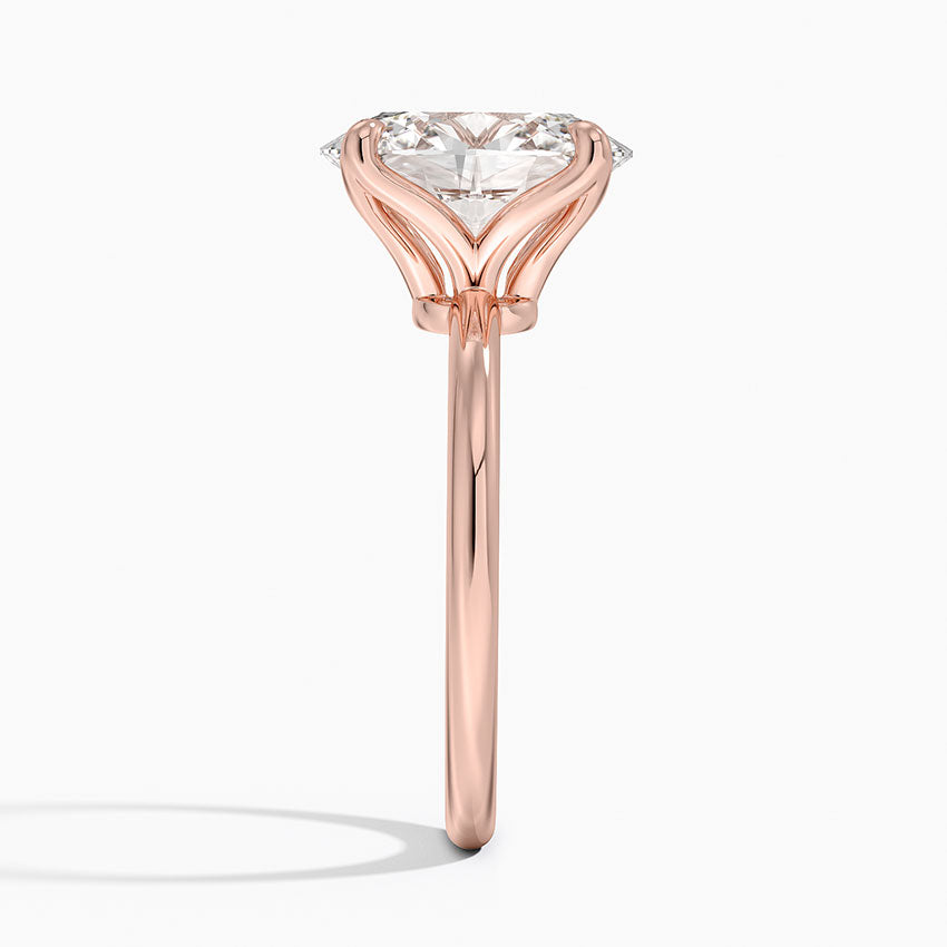 3.00 Karat F-VS Oval Tektaş Laboratuvar Pırlanta Yüzük 18K - Bold Diamonds