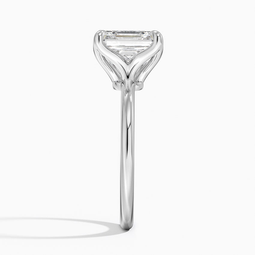 4.00 Karat F-VS Asscher Tektaş Laboratuvar Pırlanta Yüzük 18K - Bold Diamonds