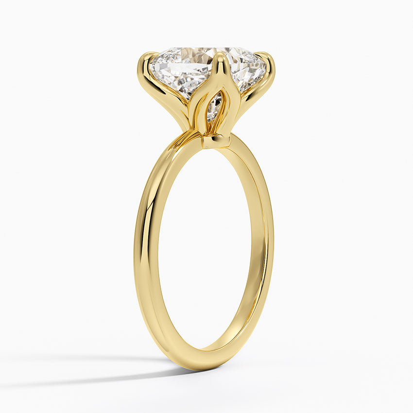4.00 Karat F-VS Chusion Tektaş Laboratuvar Pırlanta Yüzük 18K - Bold Diamonds