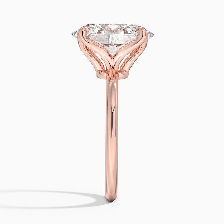 4.00 Karat F-VS Oval Tektaş Laboratuvar Pırlanta Yüzük 18K - Bold Diamonds