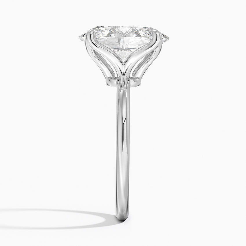 4.00 Karat F-VS Oval Tektaş Laboratuvar Pırlanta Yüzük 18K - Bold Diamonds