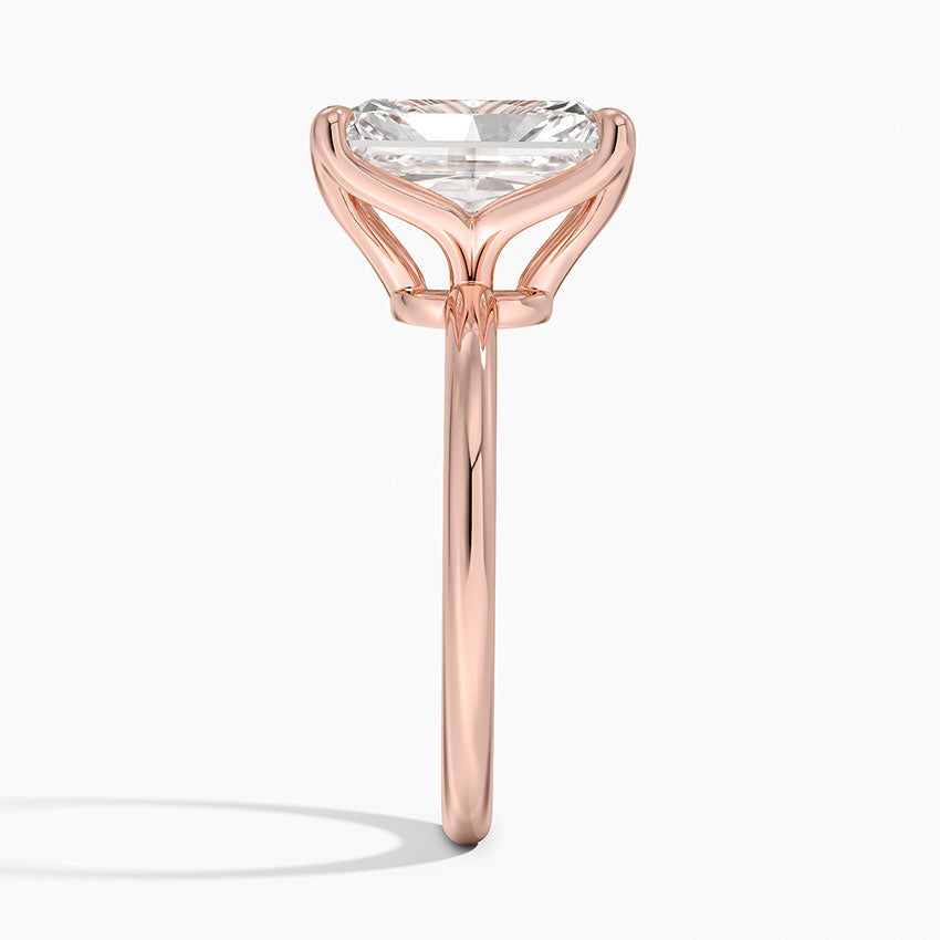 4.00 Karat F-VS Radiant Tektaş Laboratuvar Pırlanta Yüzük 18K - Bold Diamonds