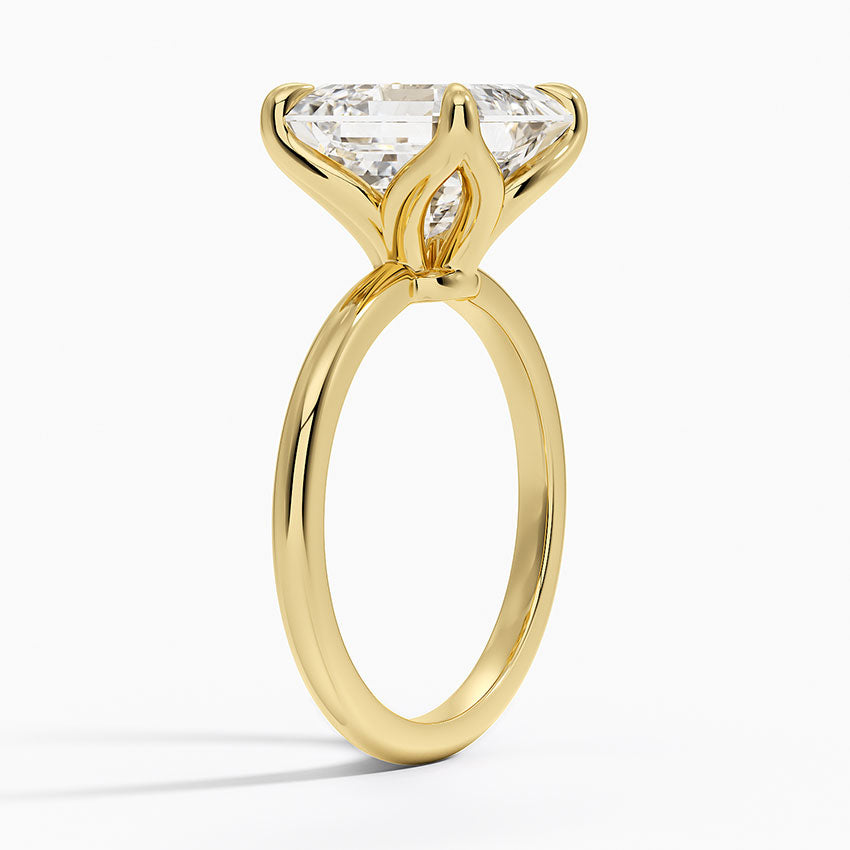 5.00 Karat F-VS Asscher Tektaş Laboratuvar Pırlanta Yüzük 18K - Bold Diamonds