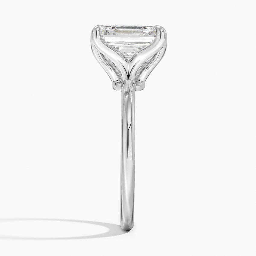 5.00 Karat F-VS Asscher Tektaş Laboratuvar Pırlanta Yüzük 18K - Bold Diamonds