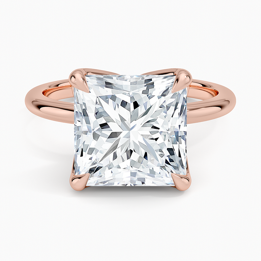 5.00 Karat F-VS Prenses Tektaş Laboratuvar Pırlanta Yüzük 18K - Bold Diamonds