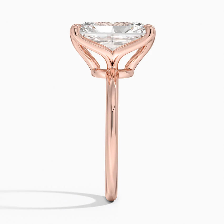 5.00 Karat F-VS Radiant Tektaş Laboratuvar Pırlanta Yüzük 18K - Bold Diamonds
