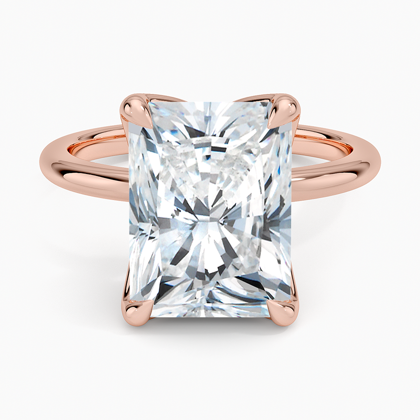 5.00 Karat F-VS Radiant Tektaş Laboratuvar Pırlanta Yüzük 18K - Bold Diamonds