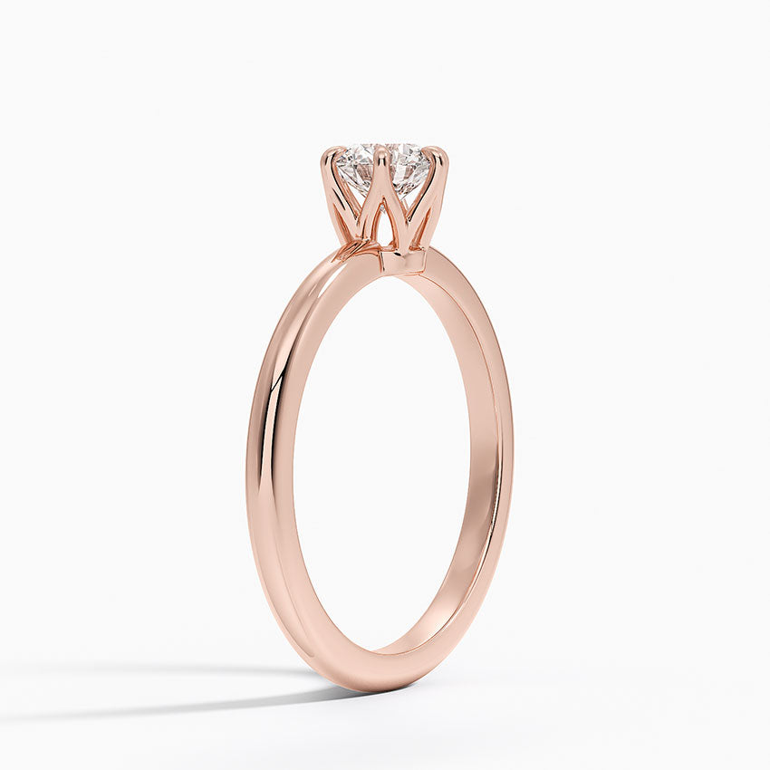 Altı Tırnak 1.00 Karat F-VS Tektaş Laboratuvar Pırlanta Yüzük 18K - Bold Diamonds