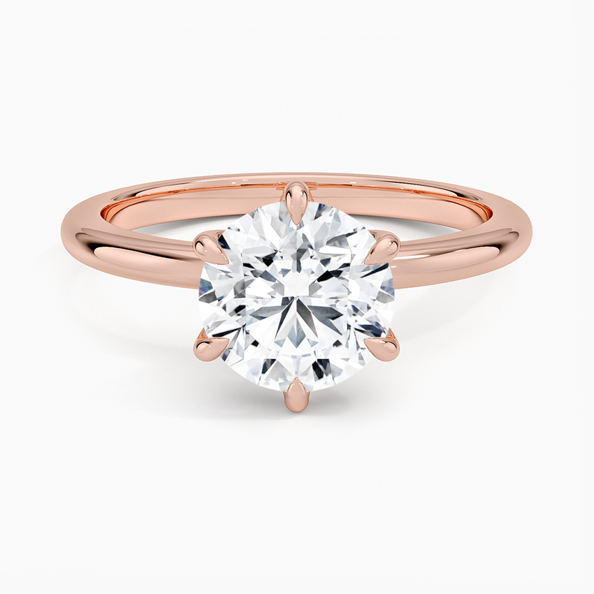 Altı Tırnak 1.50 Karat F-VS Tektaş Laboratuvar Pırlanta Yüzük 18K - Bold Diamonds