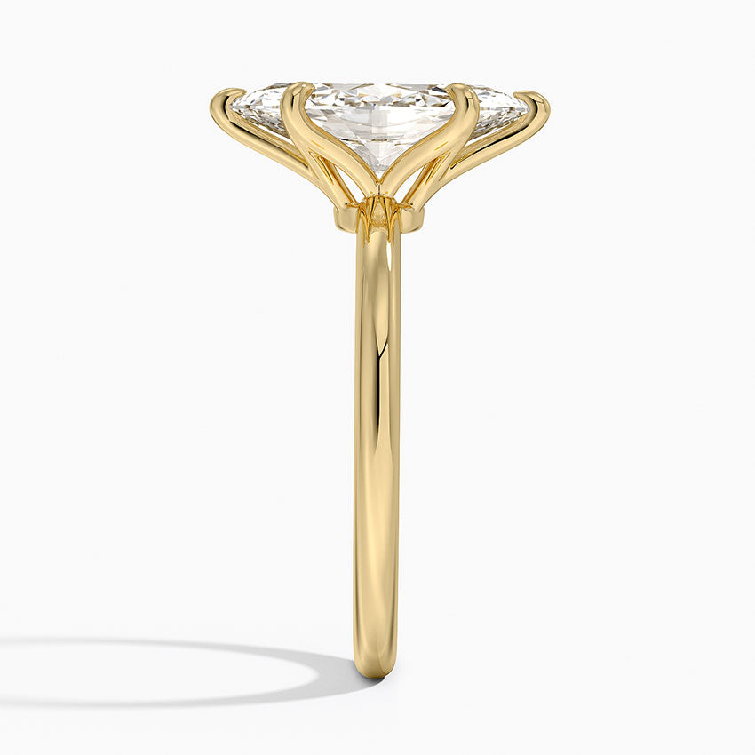Altı Tırnak 2.00 Karat F-VS Markiz Tektaş Laboratuvar Pırlanta Yüzük 18K - Bold Diamonds