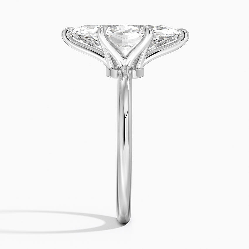 Altı Tırnak 3.00 Karat F-VS Markiz Tektaş Laboratuvar Pırlanta Yüzük 18K - Bold Diamonds