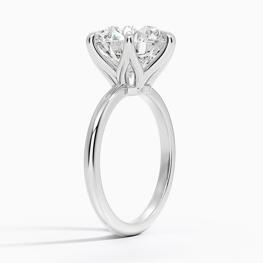 Altı Tırnak 5.00 Karat F-VS Tektaş Laboratuvar Pırlanta Yüzük 18K - Bold Diamonds