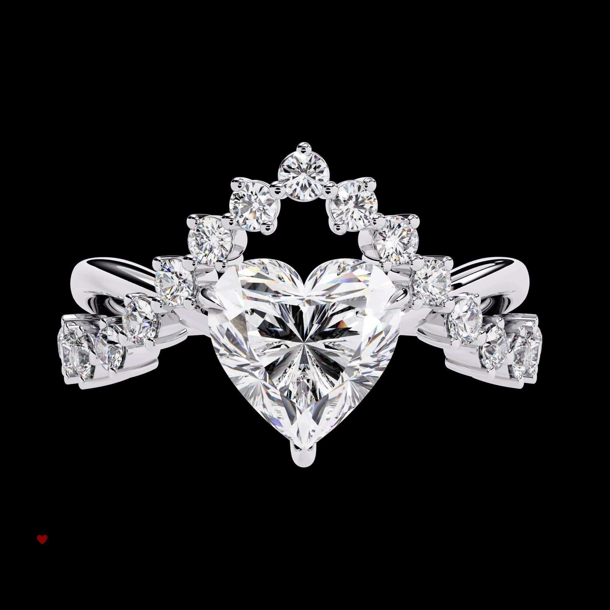 Kalp Kesim Pırlanta Yüzük - Bold Diamonds