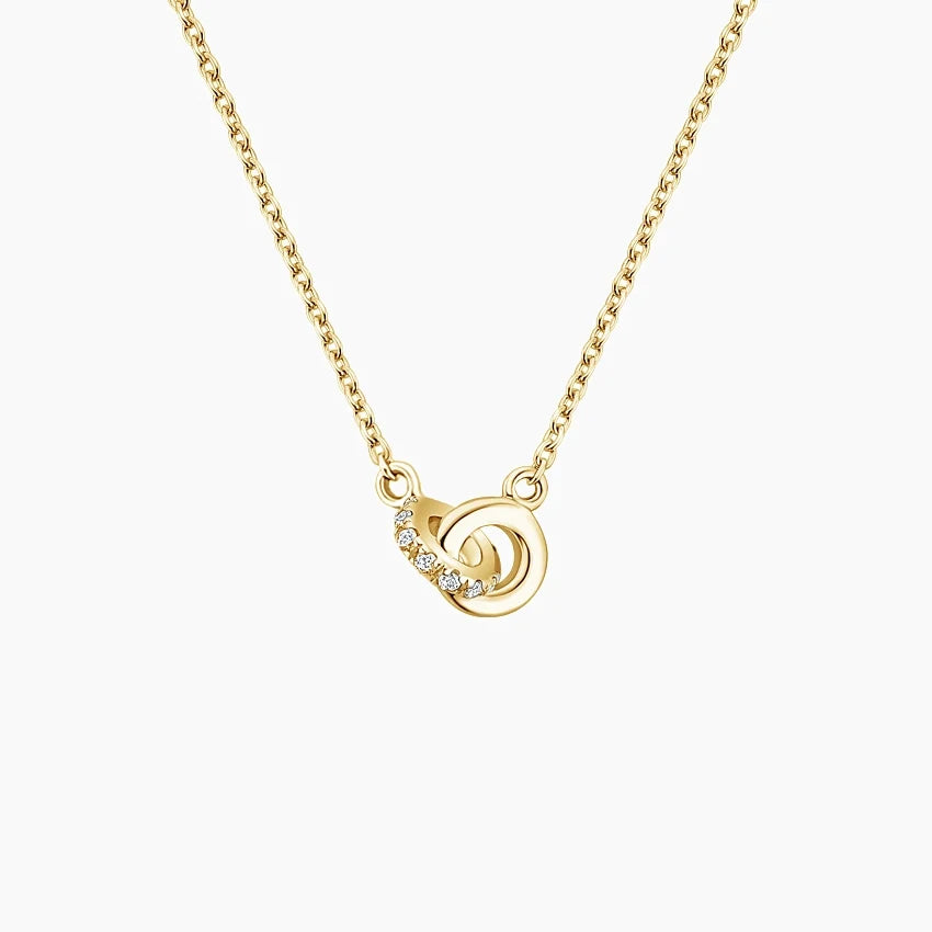 Dayanışma Model 0.25 karat Yuvarlak Kesim Laboratuvar Pırlanta Kolye 18K - Bold Diamonds