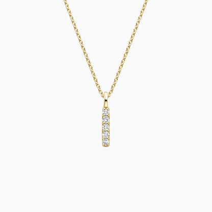 Sade Zarafet Model 0.25 karat Yuvarlak Kesim Laboratuvar Pırlanta Kolye 18K - Bold Diamonds