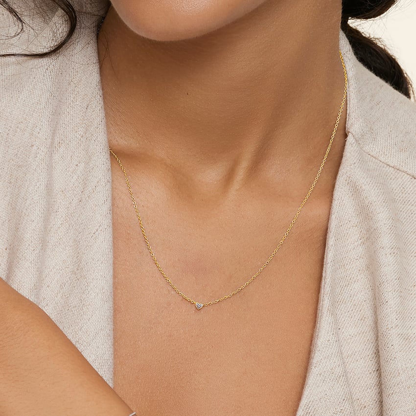 Kalp Kesim 0.50 karat Laboratuvar Pırlanta Kolye 18K - Bold Diamonds