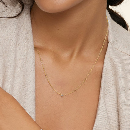 Kalp Kesim 0.50 karat Laboratuvar Pırlanta Kolye 18K - Bold Diamonds