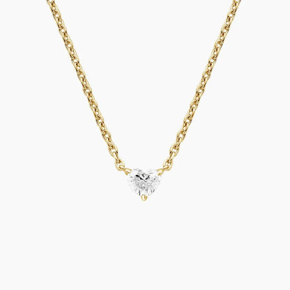 Kalp Kesim 0.50 karat Laboratuvar Pırlanta Kolye 18K - Bold Diamonds