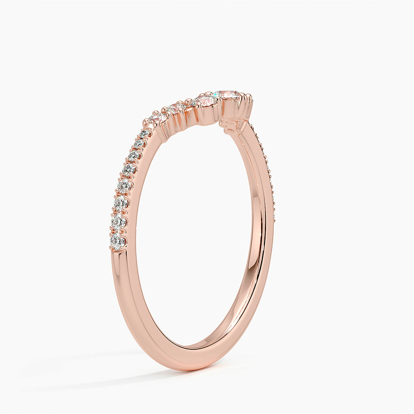 Tamamlayıcı Yüzük 0.50 Karat Yuvarlak Kesim Laboratuvar Pırlanta Yüzük 18K - Bold Diamonds