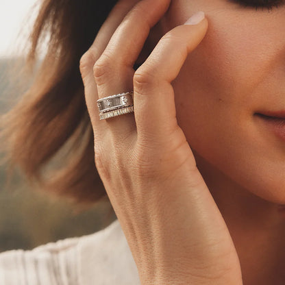 Özel Tasarım Alyans 0.50 Karat Yuvarlak Kesim Laboratuvar Pırlanta Yüzük 18K - Bold Diamonds